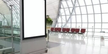 nice picture of white screen in airport